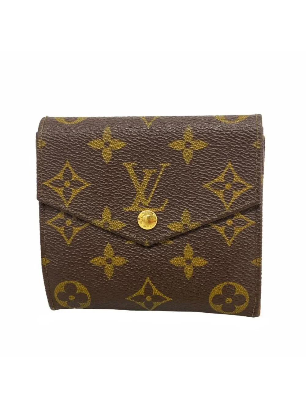 Louis Vuitton Trifold Wallet Monogram Porte-Monnaie Billets Cult Cles Brown